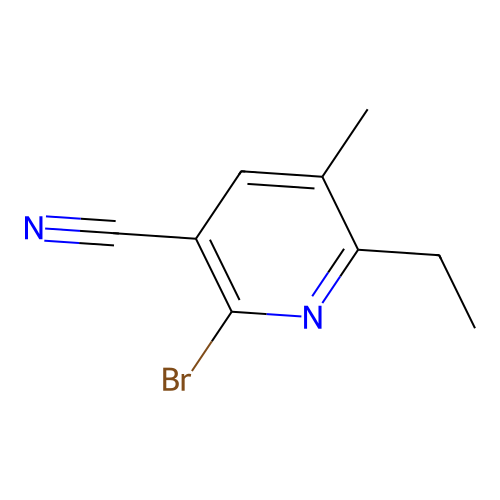 3-Pyridinecarbonitrile, 2-bromo-6-ethyl-5-methyl- structure