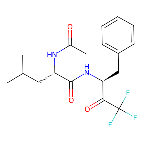 N-Acetyl-leucyl-phenylalanyl trifluoromethyl ketone structure