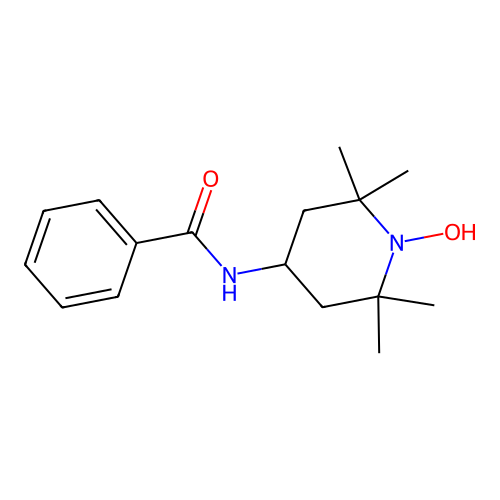 N-(1-hydroxy-2,2,6,6-tetramethylpiperidin-4-yl)benzamide structure