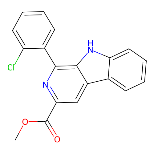 methyl 1-(2-chlorophenyl)-9H-pyrido[3,4-b]indole-3-carboxylate structure