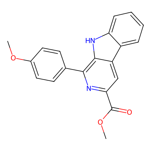methyl 1-(4-methoxyphenyl)-9H-pyrido[3,4-b]indole-3-carboxylate structure