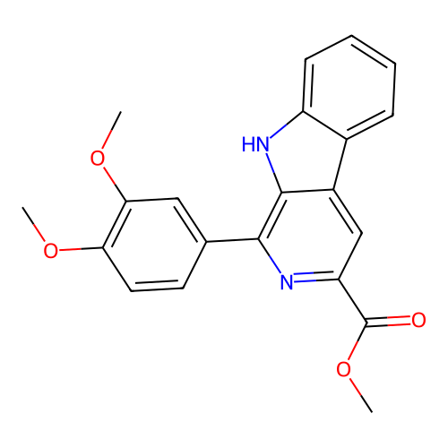 methyl 1-(3,4-dimethoxyphenyl)-9H-pyrido[3,4-b]indole-3-carboxylate structure
