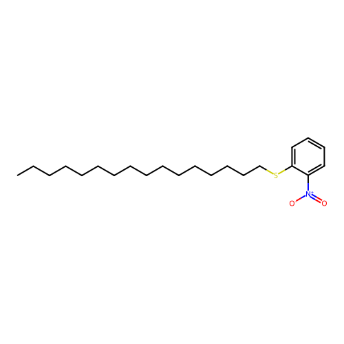 Hexadecyl 2-nitrophenyl sulfide structure