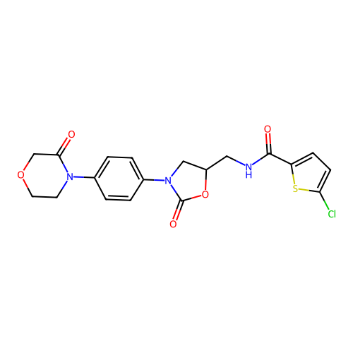 Rivaroxaban, Xarelto, BAY 59-7939 structure
