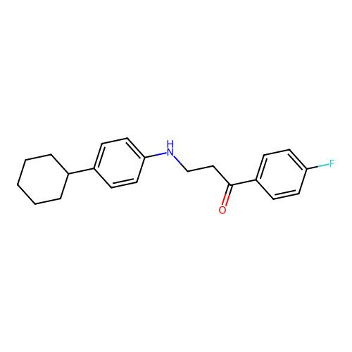 3-(4-Cyclohexylanilino)-1-(4-fluorophenyl)-1-propanone structure