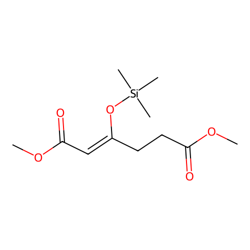 Dimethyl 3-trimethylsilyloxyhex-2-enedioate structure