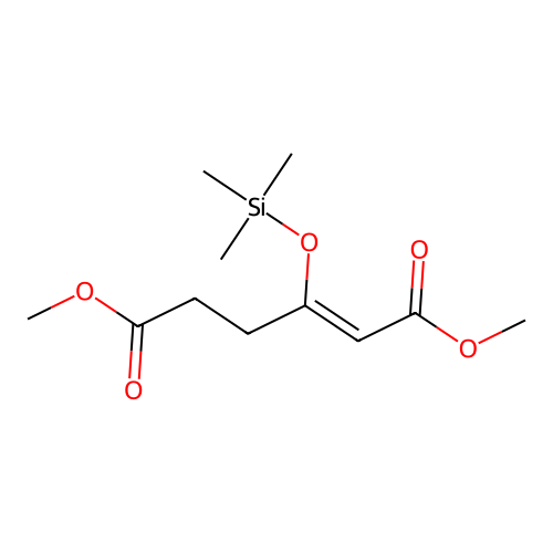2-Hexenedioic acid, 3-[(trimethylsilyl)oxy]-, dimethyl ester, (E)- structure