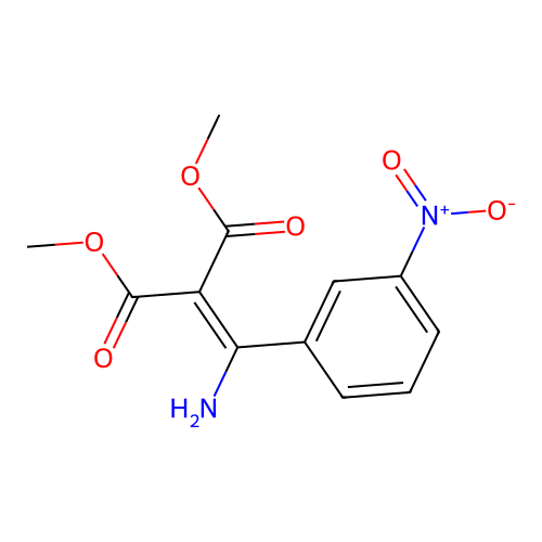 Dimethyl (alpha-amino-3-nitrobenzylidene)malonate structure