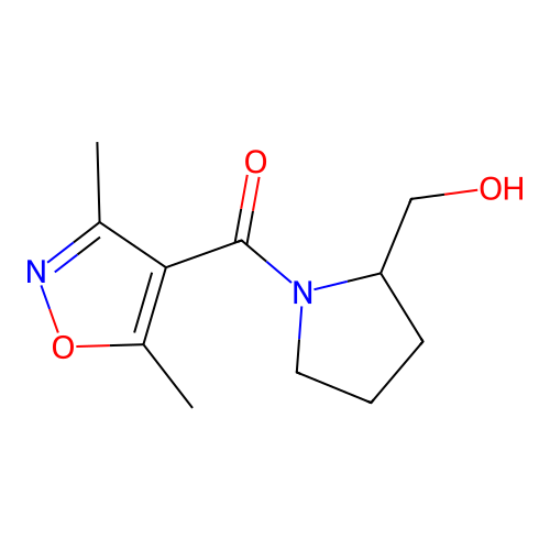 {1-[(3,5-Dimethyl-4-isoxazolyl)carbonyl]-2-pyrrolidinyl}methanol structure