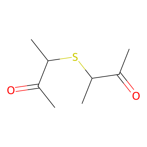 Bis(1-methyl-2-oxopropyl) sulfide structure