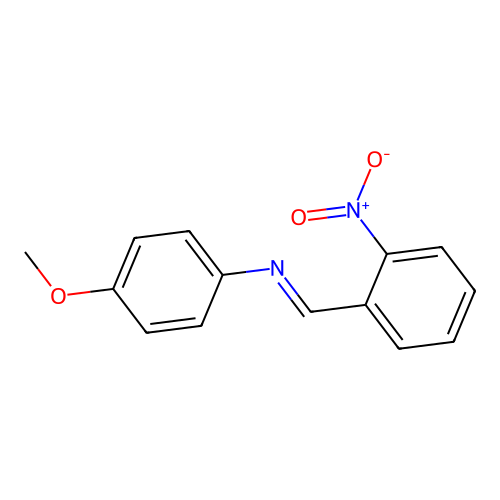 Benzenamine, 4-methoxy-N-[(2-nitrophenyl)methylene]- structure