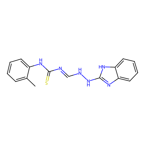Urea, 1-((2-benzimidazolyl)amidino)-2-thio-3-(o-tolyl)- structure