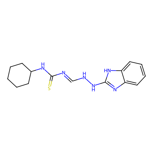 Urea, 1-((2-benzimidazolyl)amidino)-3-cyclohexyl-2-thio- structure
