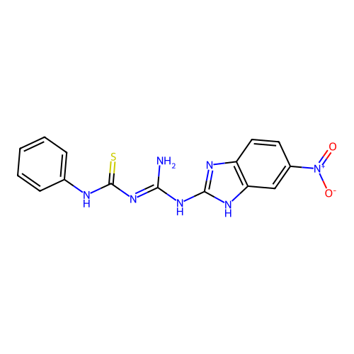 Urea, 1-((5-nitro-2-benzimidazolyl)amidino)-3-phenyl-2-thio- structure