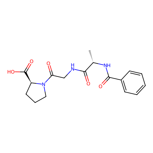 Benzoylalanyl-glycyl-proline structure