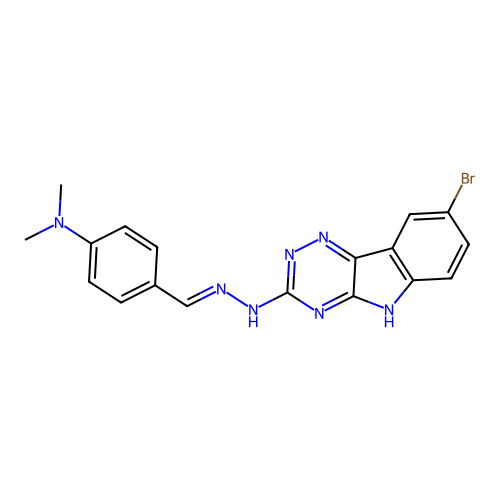 C18H16BrN7 structure