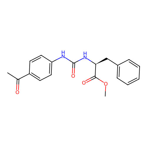 methyl N-[(4-acetylphenyl)carbamoyl]-L-phenylalaninate structure