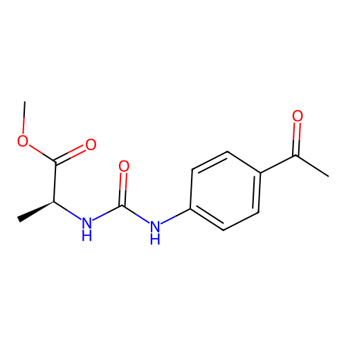 methyl N-[(4-acetylphenyl)carbamoyl]-L-alaninate structure