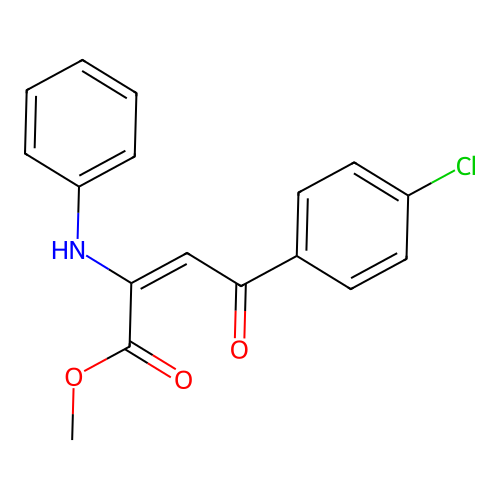 methyl (E)-2-anilino-4-(4-chlorophenyl)-4-oxobut-2-enoate structure