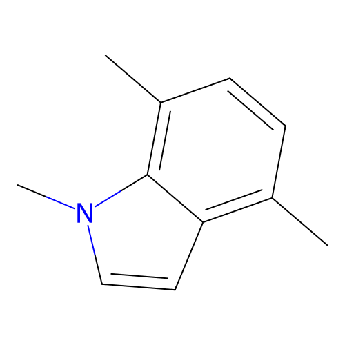 1,4,7-trimethyl-1H-indole structure