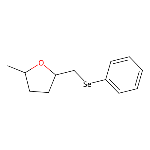Furan, tetrahydro-2-methyl-5-[(phenylseleno)methyl]- structure