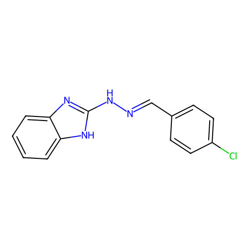 4-chlorobenzaldehyde 1H-benzimidazol-2-ylhydrazone structure