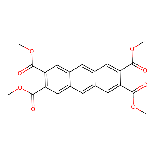 Tetramethyl anthracene-2,3,6,7-tetracarboxylate structure
