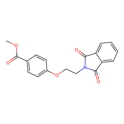 Methyl 4-(2-(1,3-dioxoisoindolin-2-yl)ethoxy)benzoate structure