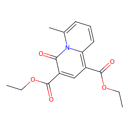 diethyl 6-methyl-4-oxo-4H-quinolizine-1,3-dicarboxylate structure