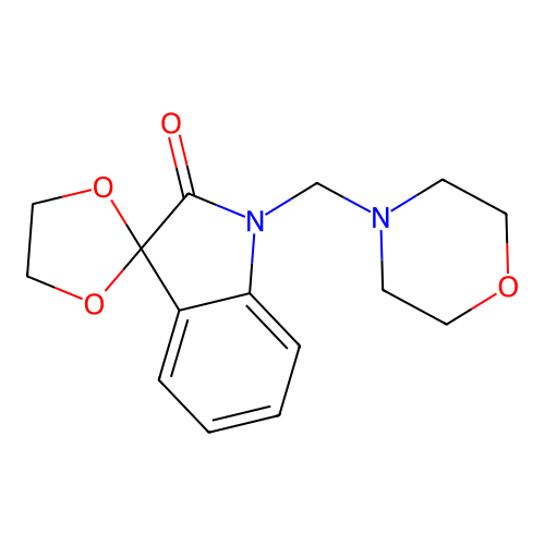 1'-(Morpholinomethyl)spiro[[1,3]dioxolane-2,3'-indolin]-2'-one structure