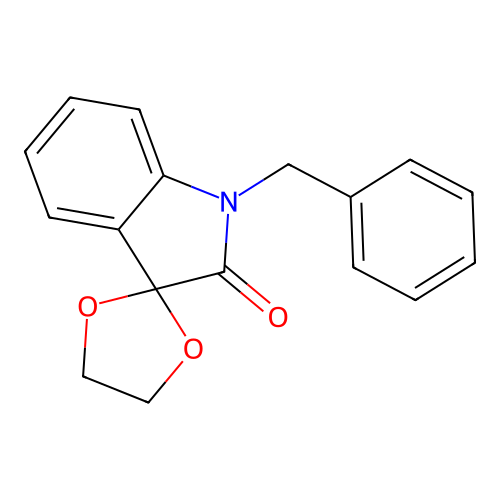 1'-benzylspiro[1,3-dioxolane-2,3'-indol]-2'(1'H)-one structure