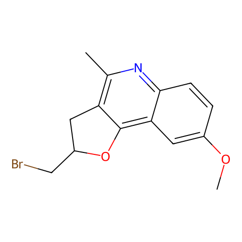 2-(Bromomethyl)-8-methoxy-4-methyl-2,3-dihydrofuro[3,2-c]quinoline structure