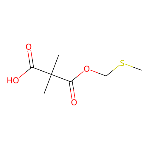 Propanedioic acid, 2,2-dimethyl-, (methylthio)methyl ester structure