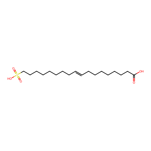 (9E)-18-Sulfooctadec-9-enoic acid structure