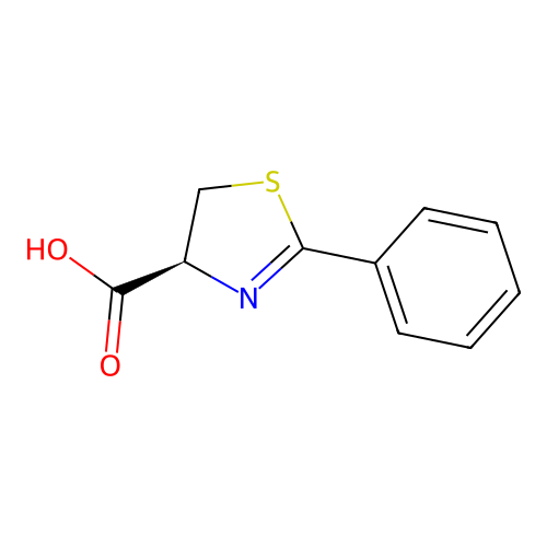 (4S)-2-Phenyl-4,5-dihydro-thiazole-4-carboxylic acid structure