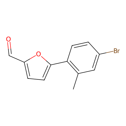 5-(4-Bromo-2-methylphenyl)furan-2-carbaldehyde structure
