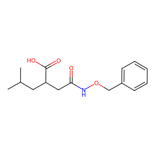 Pentanoic acid, 4-methyl-2-[2-oxo-2-[(phenylmethoxy)amino]ethyl]- structure