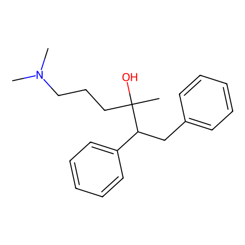 6-(Dimethylamino)-3-methyl-1,2-diphenyl-3-hexanol structure