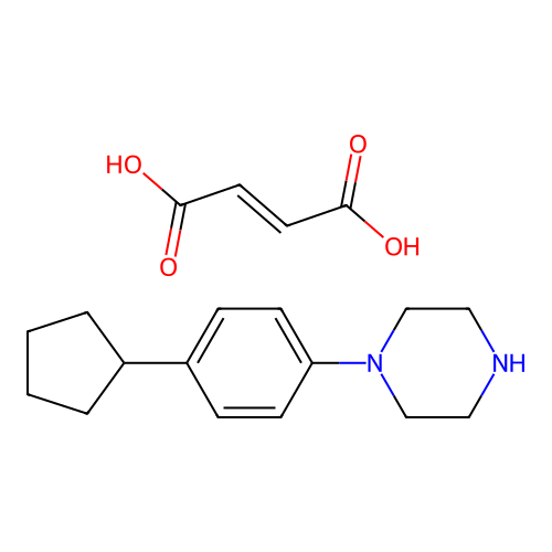 Piperazine, 1-(4-cyclopentylphenyl)-, (Z)-2-butenedioate structure