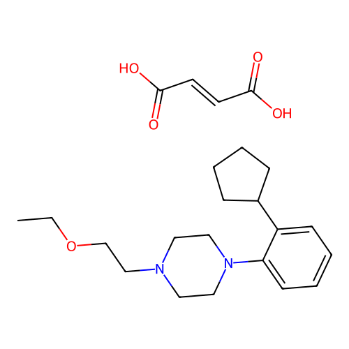 1-Piperazineethanol, 4-(4-cyclopentylphenyl)-alpha-ethyl-, (Z)-2-butenedioate structure