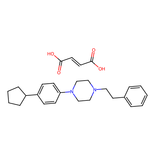 Piperazine, 1-(4-cyclopentylphenyl)-4-(2-phenylethyl)-, (Z)-2-butenedioate (1:1) structure
