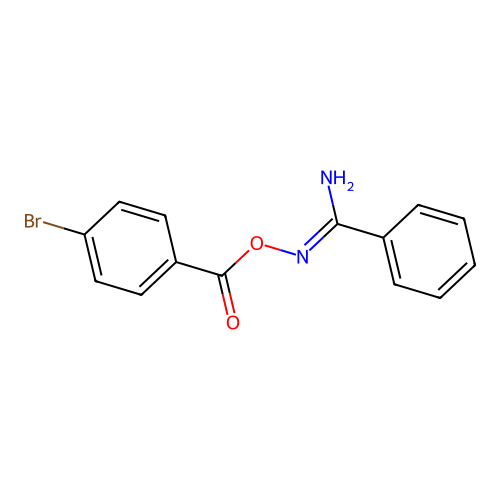 N'-[(4-bromobenzoyl)oxy]benzenecarboximidamide structure