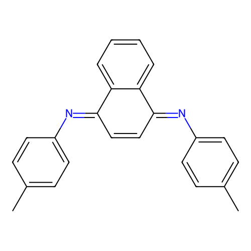 N,N'-naphthalene-1,4-diylidenebis(4-methylaniline) structure