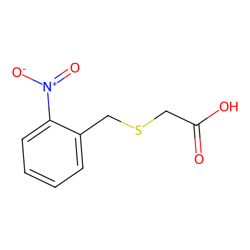 2-(2-Nitrobenzylthio)acetic acid structure