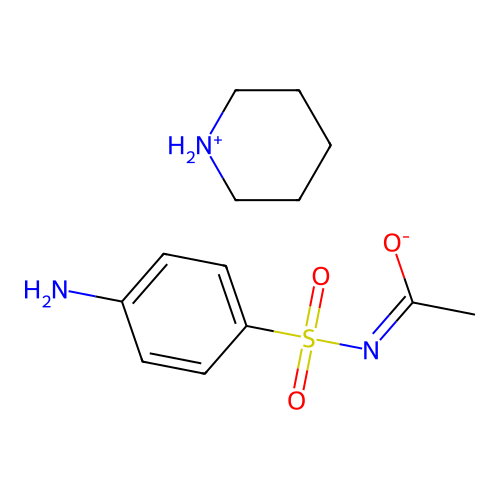 N-(4-Aminobenzene-1-sulfonyl)ethanimidic acid--piperidine (1/1) structure