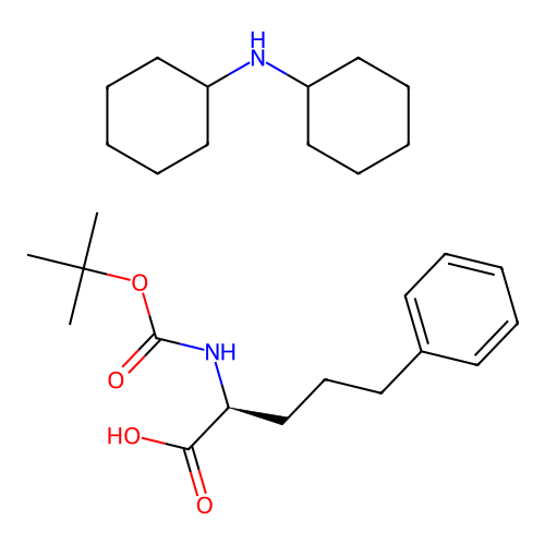 Dicyclohexylamine (S)-2-((tert-butoxycarbonyl)amino)-5-phenylpentanoate structure
