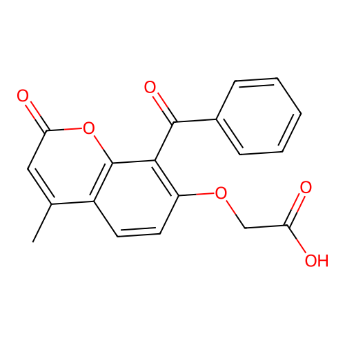 2-((8-benzoyl-4-methyl-2-oxo-2H-chromen-7-yl)oxy)acetic acid structure