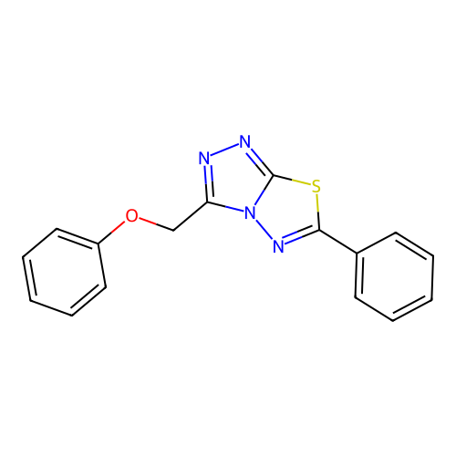 3-(Phenoxymethyl)-6-phenyl-[1,2,4]triazolo[3,4-b][1,3,4]thiadiazole structure