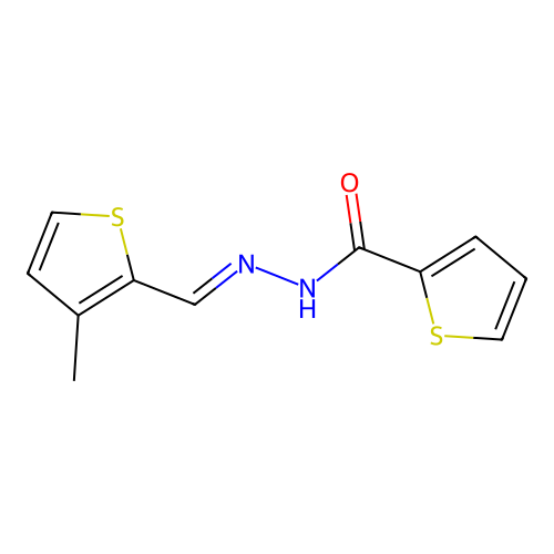 N'-[(3-methyl-2-thienyl)methylene]-2-thiophenecarbohydrazide structure