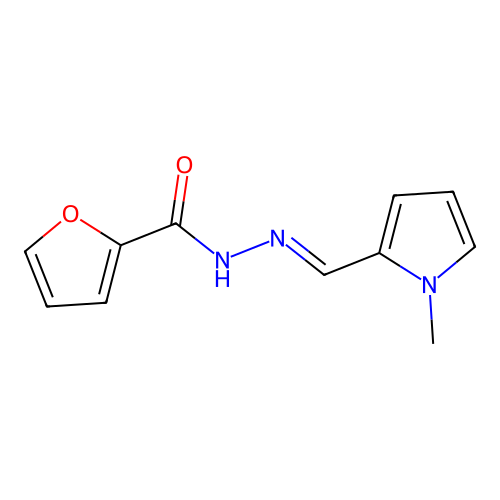 N'-[(E)-(1-methyl-1H-pyrrol-2-yl)methylidene]furan-2-carbohydrazide structure